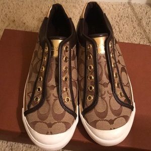 Coach Felix Khaki/Gold sneakers